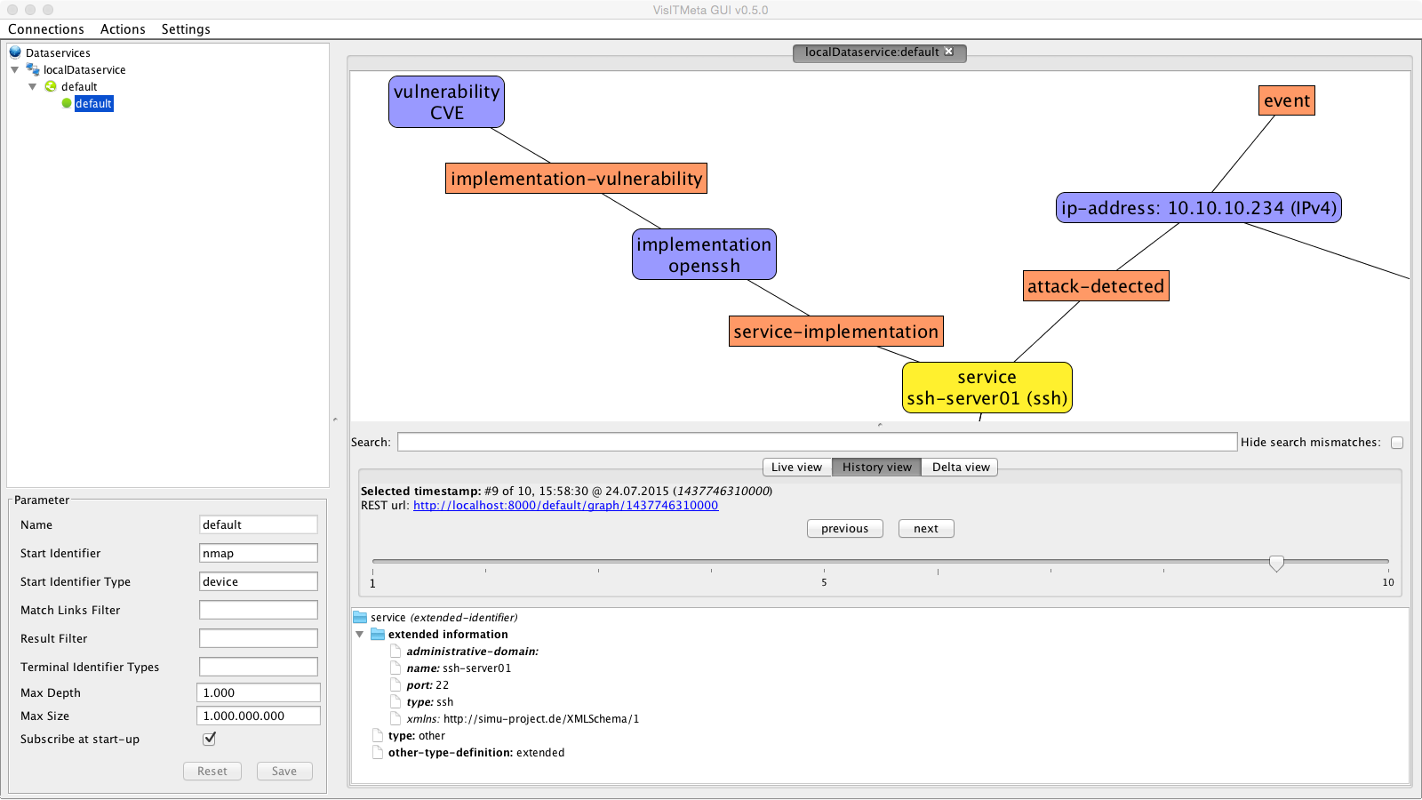 Screenshot of VisITMeta GUI v0.5.0