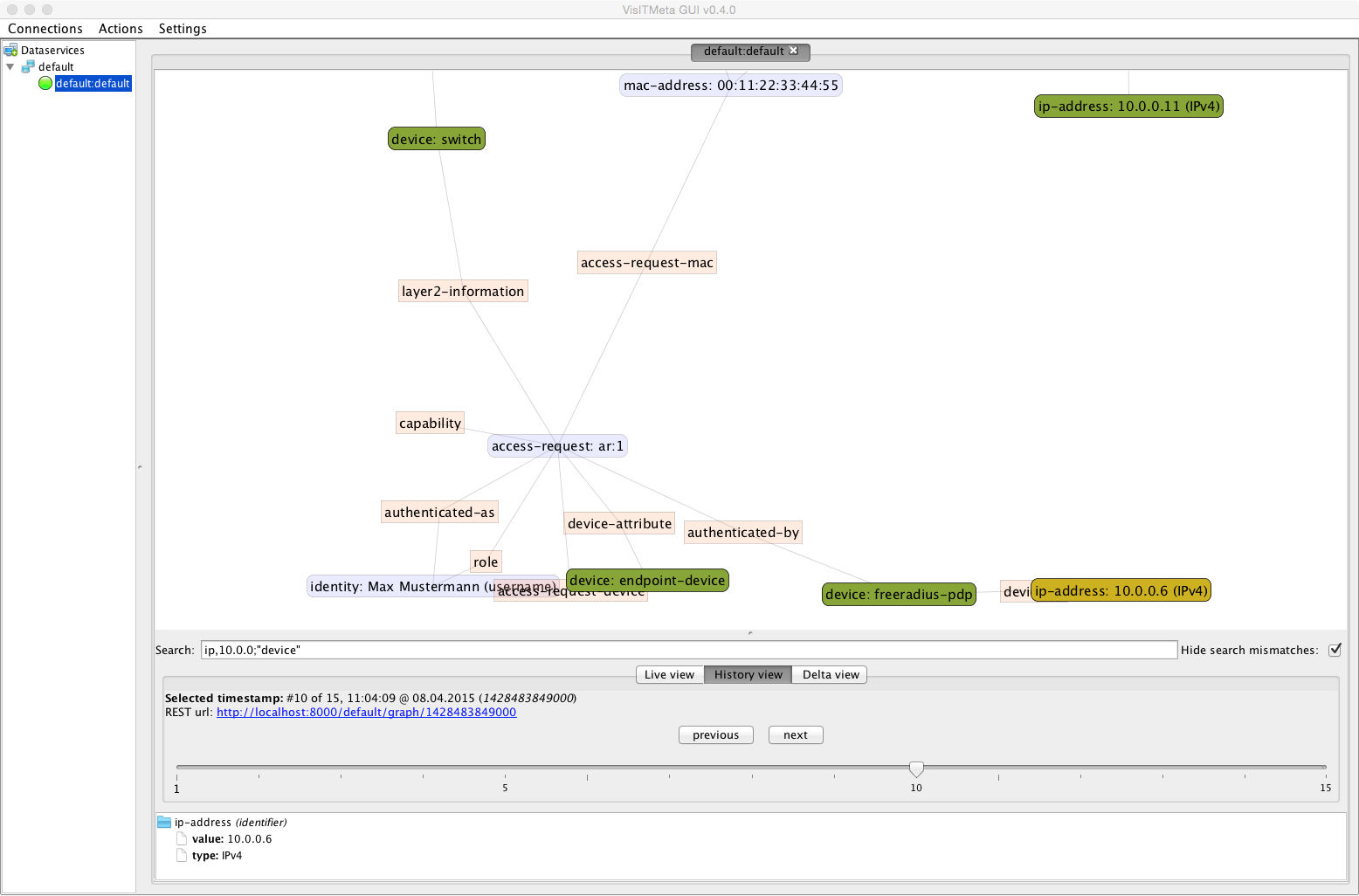 Screenshot of VisITMeta GUI v0.4.0