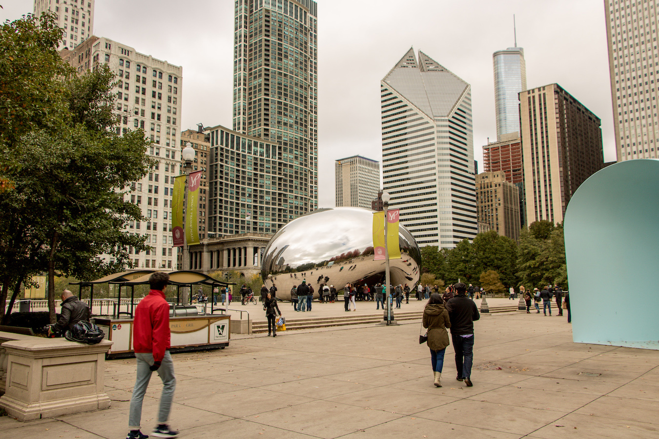 Cloud Gate sculpture on the AT&T Plaza at Millennium Park